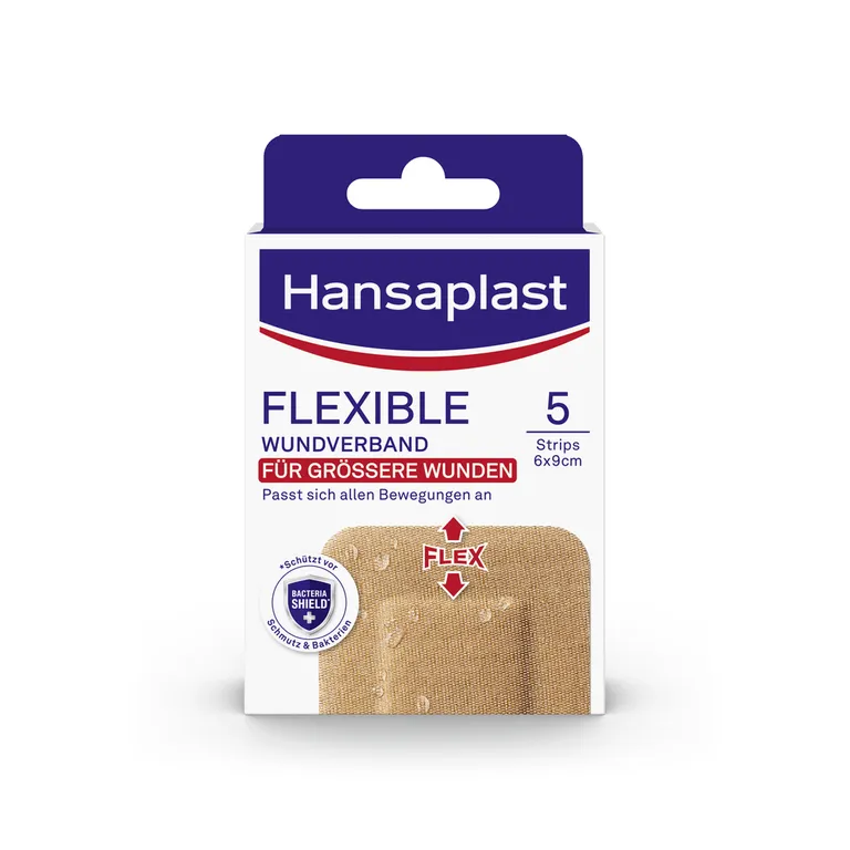 shopapotheke Hansaplast Flexible Wundverband für größere Wunden 6 x 9 5 cm