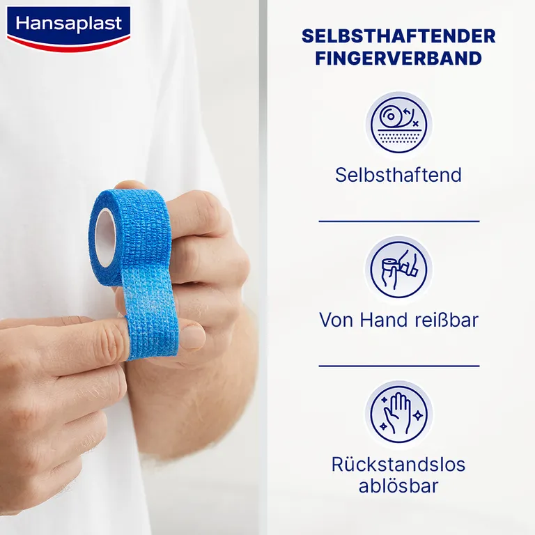 Shopapotheke Hansaplast MED Selbsthaftender Fingerverband Blau