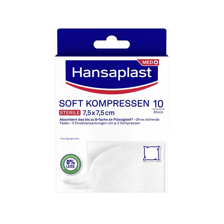 shopapotheke Hansaplast Soft Kompresse 7.5x7.5cm10 Stück