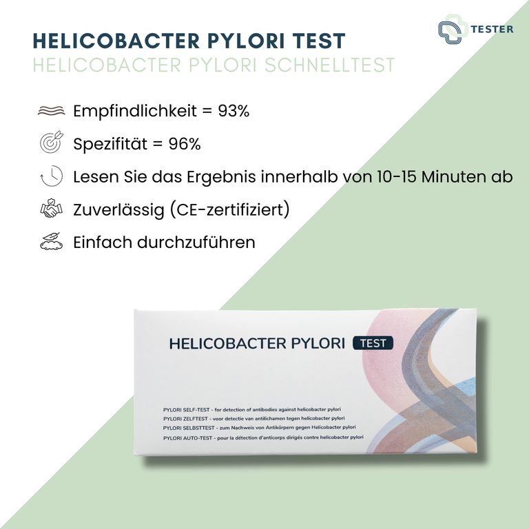Shopapotheke Helicobacter Pylori Test - Helicobacter Pylori Schnelltest - Zuhause Test - The Tester