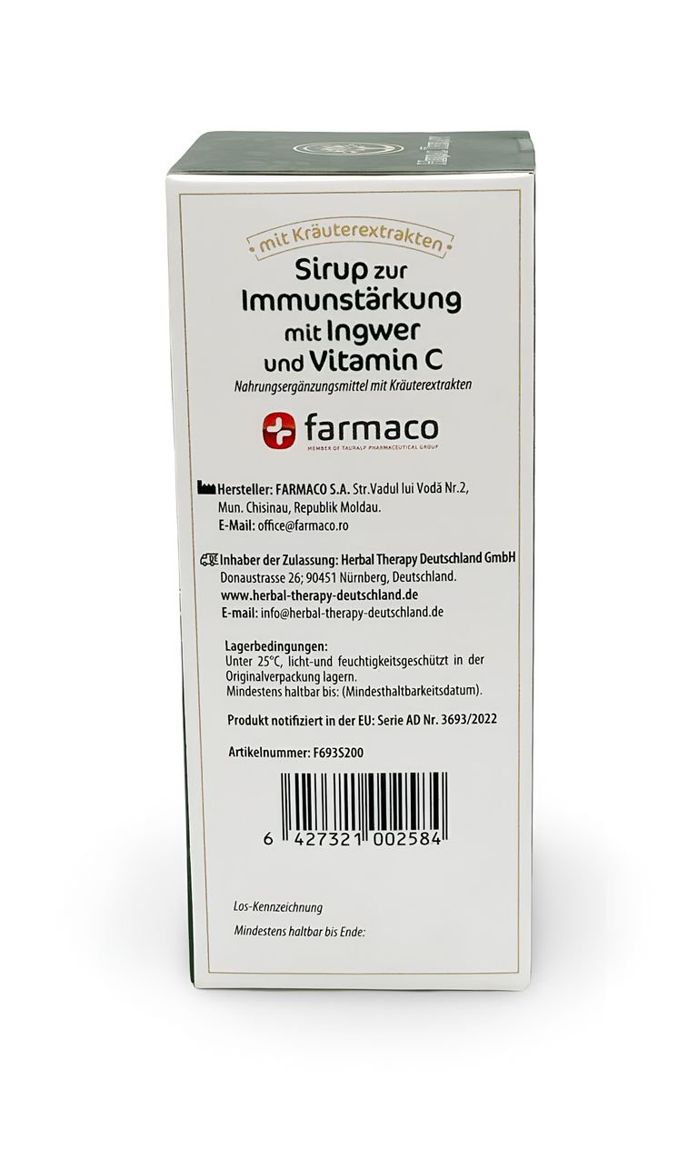 Shopapotheke Herbal Therapy Sirup Zur Immunstärkung Mit Ingwer Und Vitamin C