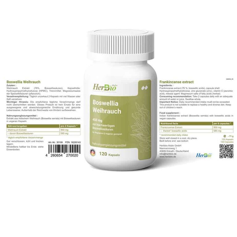 Shopapotheke HerbBio Boswellia Weihrauch Hochdosiert