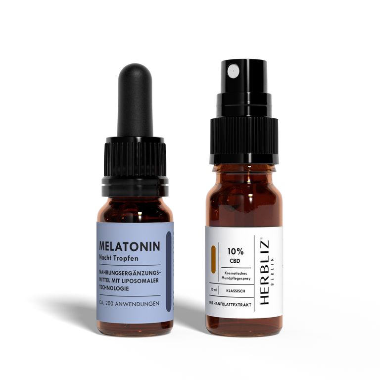 Shopapotheke HERBLIZ Relax & Sleep Bundle - Melatonin Drops & 10% CBD Öl