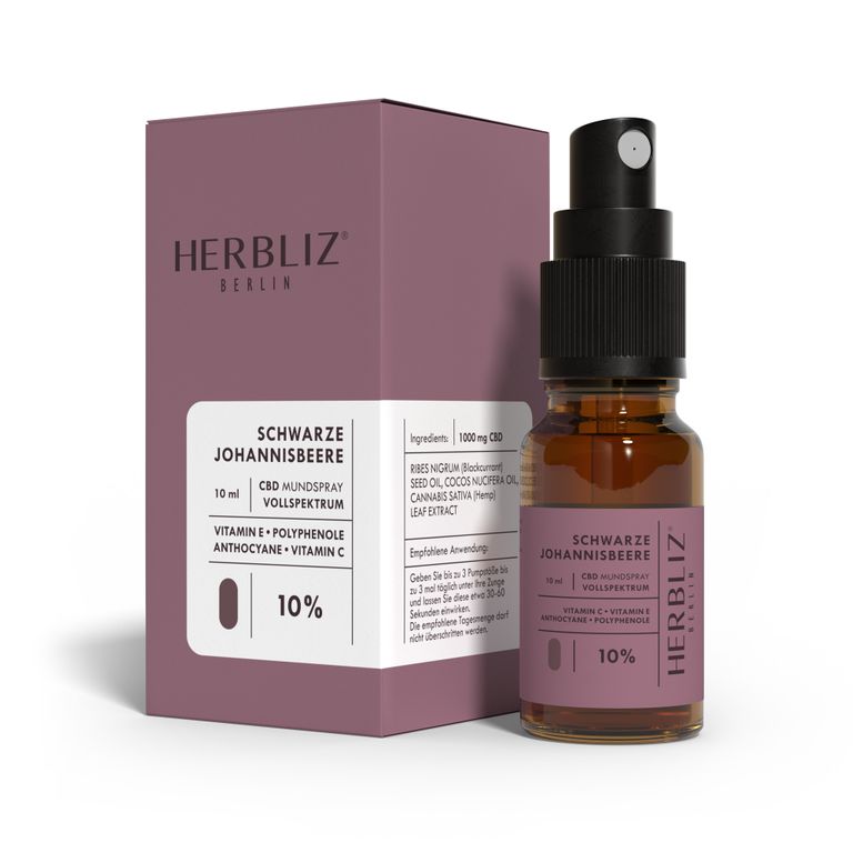 Shopapotheke HERBLIZ Schwarze Johannisbeere CBD Öl 10%