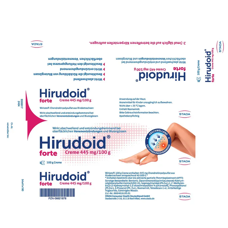 Shopapotheke Hirudoid® FORTE Creme Bei Venenentzündungen Und Blutergüssen