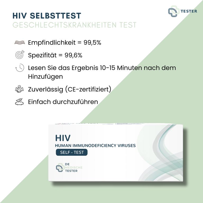 Shopapotheke HIV Selbsttest - Geschlechtskrankheiten Test - HIV Test Für Zuhause - Schnelltest - The Tester