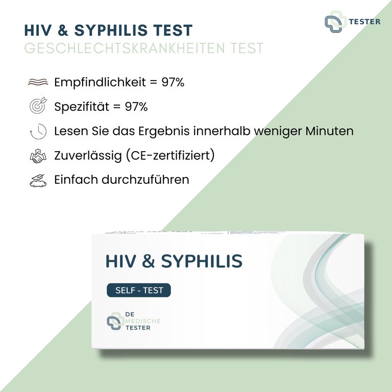 Shopapotheke HIV Und Syphilis Selbsttest - Geschlechtskrankheiten Test - Schnelltest Für Zuhause - The Tester