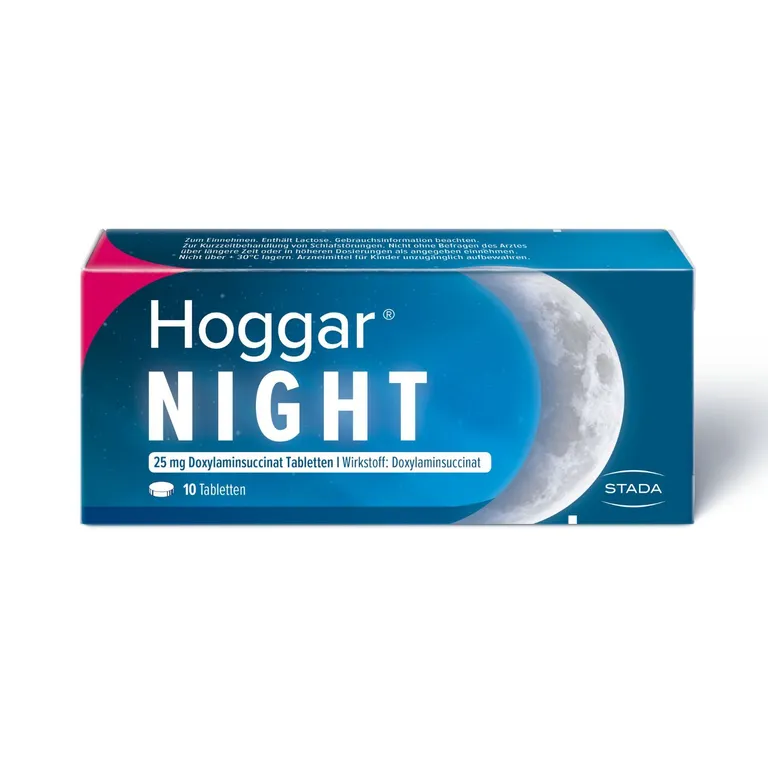 shopapotheke Hoggar® Night Tabletten: Nicht nur einschlafen sondern durchschlafen. 25 mg Doxylaminsuccinat Schlaftabletten für die Kurzzeitbehandlung von akuten Schlafstörungen