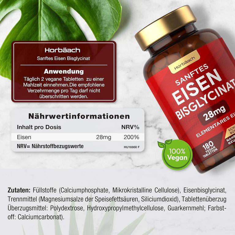 Shopapotheke Horbaach Sanftes Eisenbisglycinat Tabletten