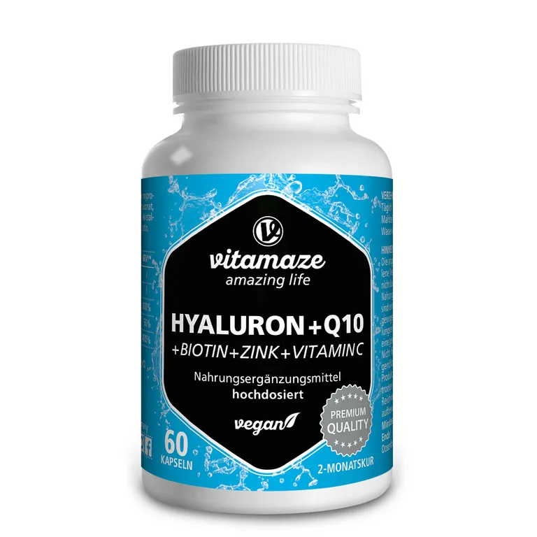 shopapotheke HYALURONSÄURE 200 mg hochdosiert + Coenzym Q10 vegan