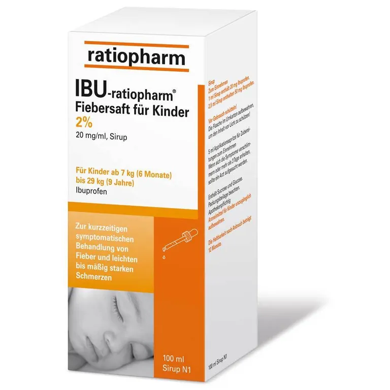 shopapotheke IBU-ratiopharm® 2 % Fiebersaft für Kinder 100 mg/5 ml Sirup