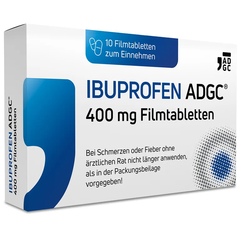 shopapotheke IBUPROFEN ADGC® 400mg bei Kopfschmerzen Zahnschmerzen und Fieber