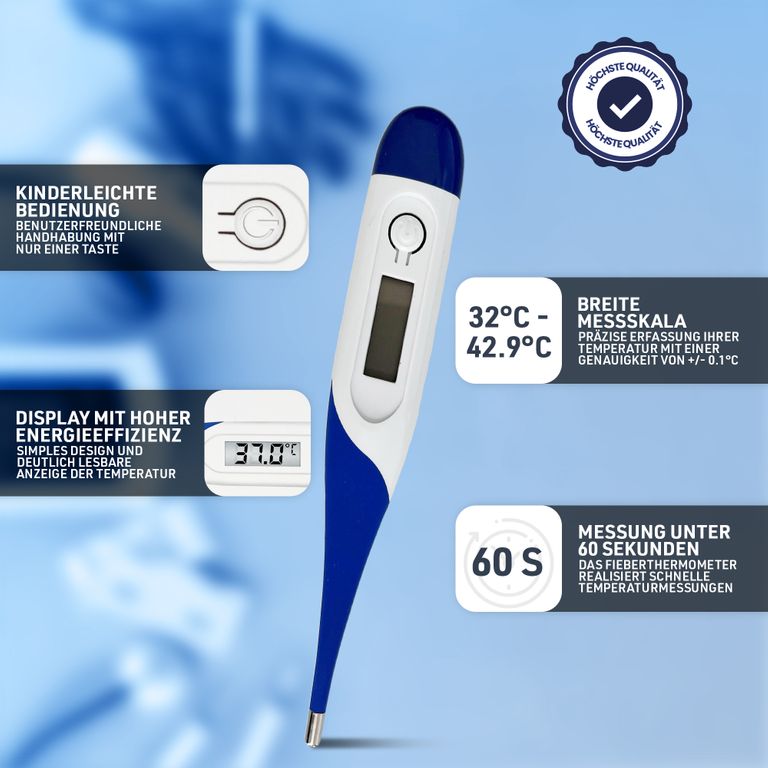 Shopapotheke IEA Medical Digitales Fieberthermometer Mit Flexibler Spitze