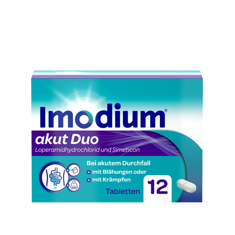 shopapotheke Imodium® akut Duo bei akutem Durchfall mit Blähungen