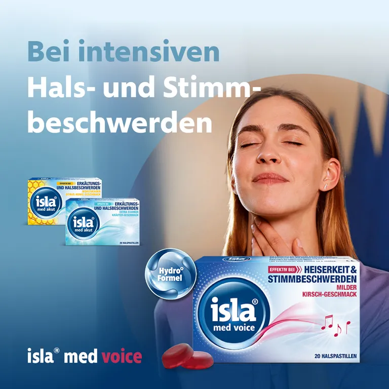 Shopapotheke Isla Med Voice Halspastillen Bei Heiserkeit Und Stimmbeschwerden