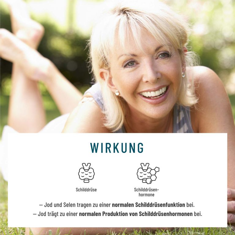 Shopapotheke Jod (Kelp) & Selen Komplex Mit Thymian - Schilddrüse Kapseln - Drüsenschild - NATURTREU®