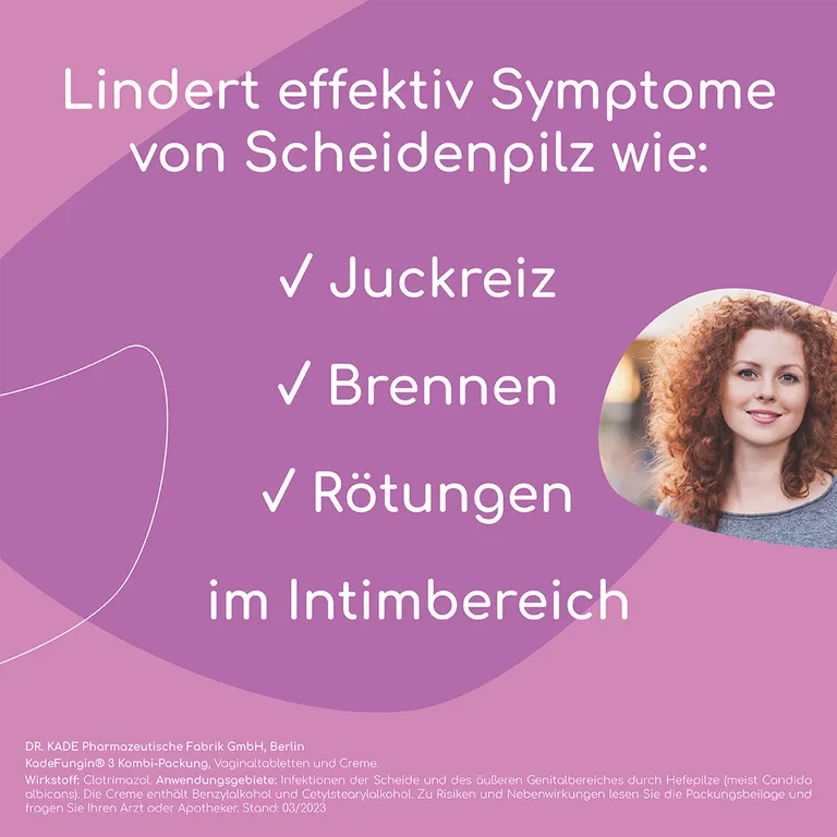 Shopapotheke KadeFungin 3 Vaginaltabletten - Bei Scheidenpilz Im Inneren Intimbereich