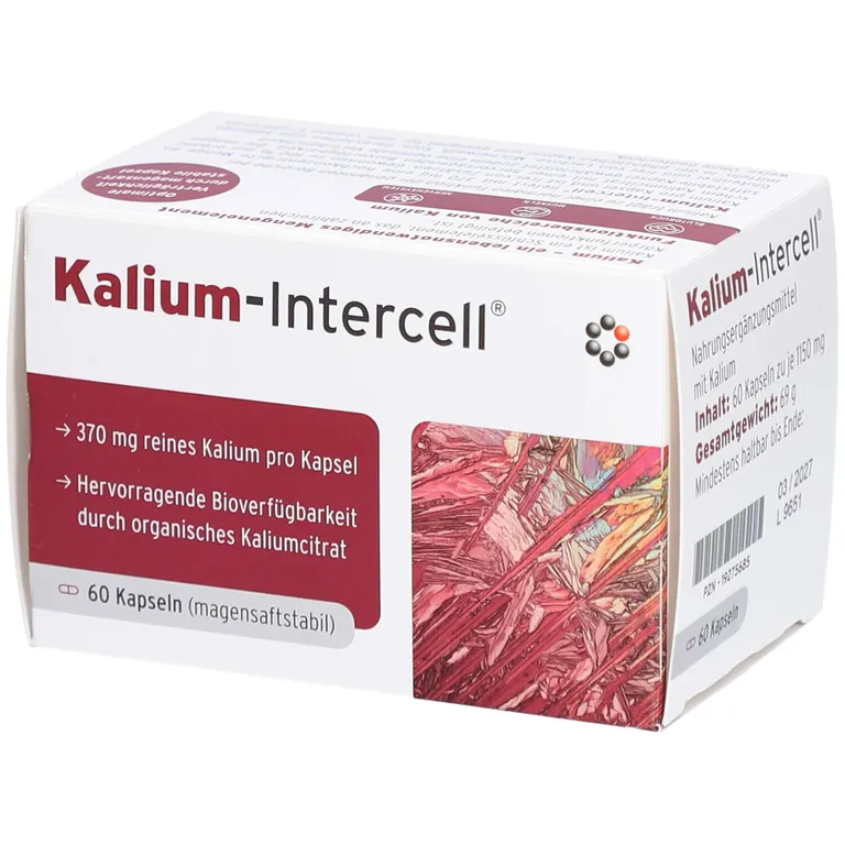Shopapotheke KALIUM-INTERCELL Magensaftresistente Hartkapseln – Unterstützung Für Muskeln & Nerven
