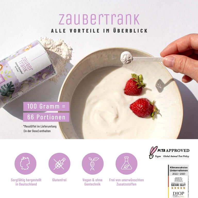 Shopapotheke Kinder Immun Komplex Multivitamin Pulver- 19 Vitamine Mineralien Nährstoffe- Zaubertrank- NATURTREU®