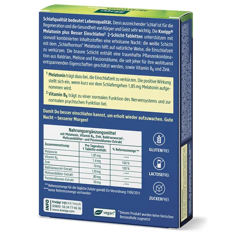 Shopapotheke Kneipp Melatonin Plus Besser Einschlafen
