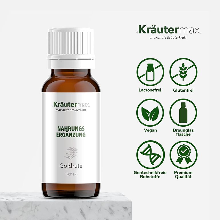 Shopapotheke Kräutermax Goldrute Tropfen MitExtrakt Aus Der Blüte Der Gewöhnlichen Goldrute (Solidago Virgaurea)