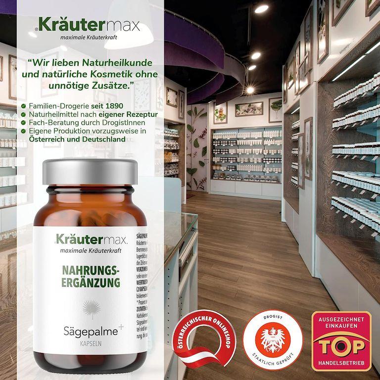 Shopapotheke Kräutermax Sägepalme Plus Brennnessel Und Kürbiskern Kapseln