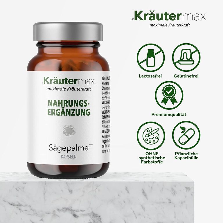Shopapotheke Kräutermax Sägepalme Plus Brennnessel Und Kürbiskern Kapseln