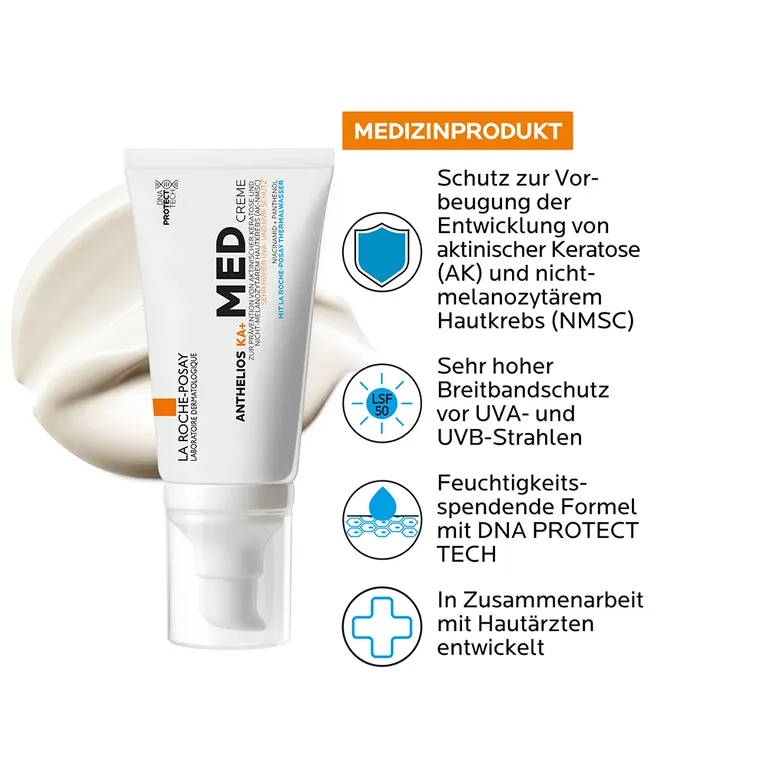 Shopapotheke La Roche Posay Anthelios KA+ MED Creme: Hochwirksame Sonnencreme Zur Prävention Aktinischer Keratose (AK) Und Nicht-melanozytärem Hautkrebs (NMSC)