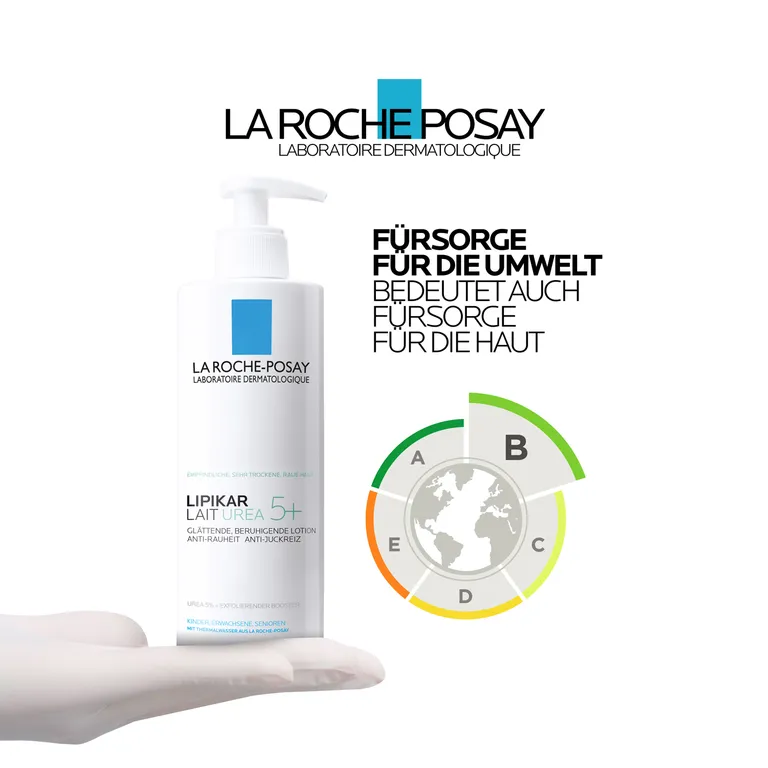 Shopapotheke La Roche Posay Lipikar Lait Urea 5+ + Mini Toleriane Sensitive Creme 15ml GRATIS