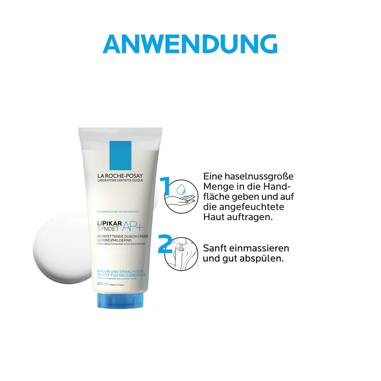 Shopapotheke La Roche Posay Lipikar Syndet AP+ Rückfettendes Duschgel Für Extrem Trockene Zu Neurodermitis Neigende Haut Auch Für Neugeborene Babys Und Kinder