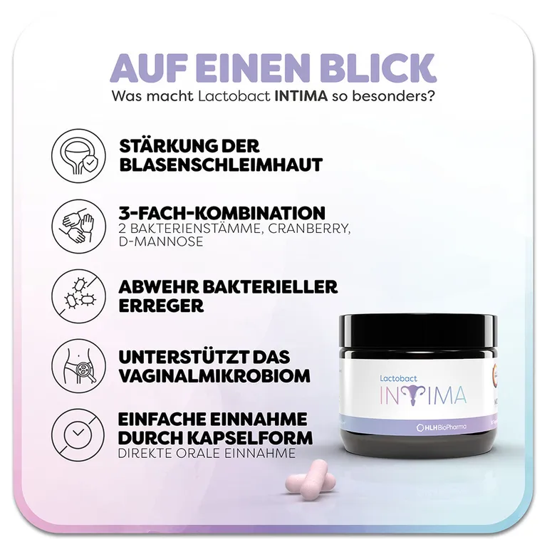Shopapotheke Lactobact INTIMA - Bei Blasenentzündungen Und Harnwegsinfekten Sowie Zur Stärkung Der Intimflora. 3-fach Stark Für Die Frau Mit Cranberry D-Mannose Und Milchsäurebakterien