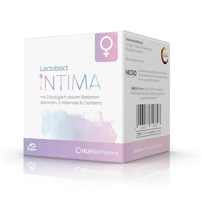 shopapotheke Lactobact INTIMA - Bei Blasenentzündungen und Harnwegsinfekten sowie zur Stärkung der Intimflora. 3-fach stark für die Frau mit Cranberry D-Mannose und Milchsäurebakterien