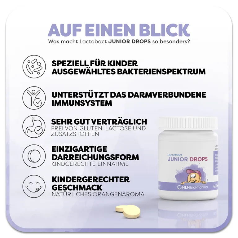 Shopapotheke Lactobact JUNIOR DROPS Darmaufbau Für Kinder Ab 3 Jahren