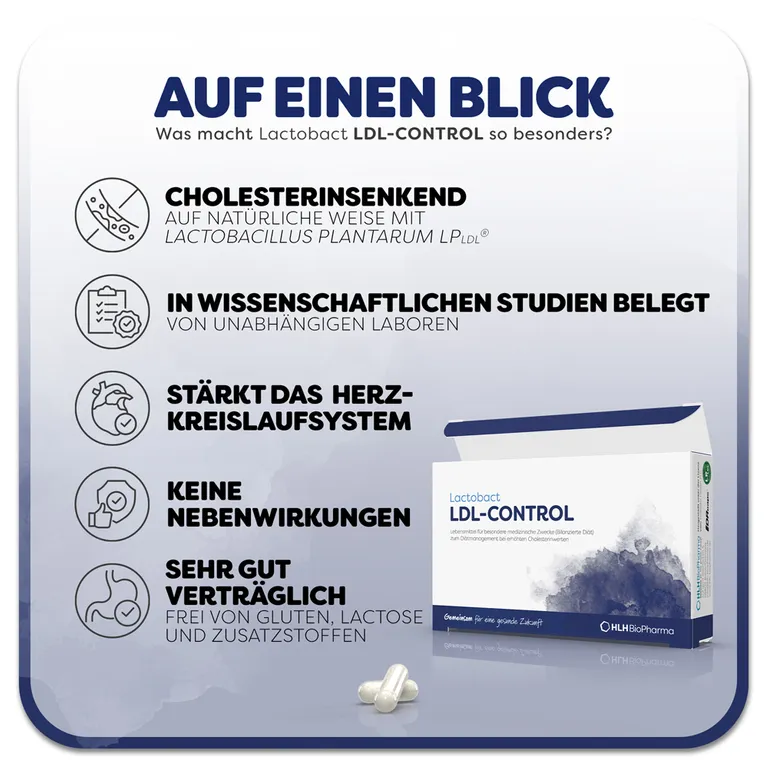 Shopapotheke Lactobact LDL-CONTROL - Natürliche Hilfe Bei Erhöhten Cholesterinwerten
