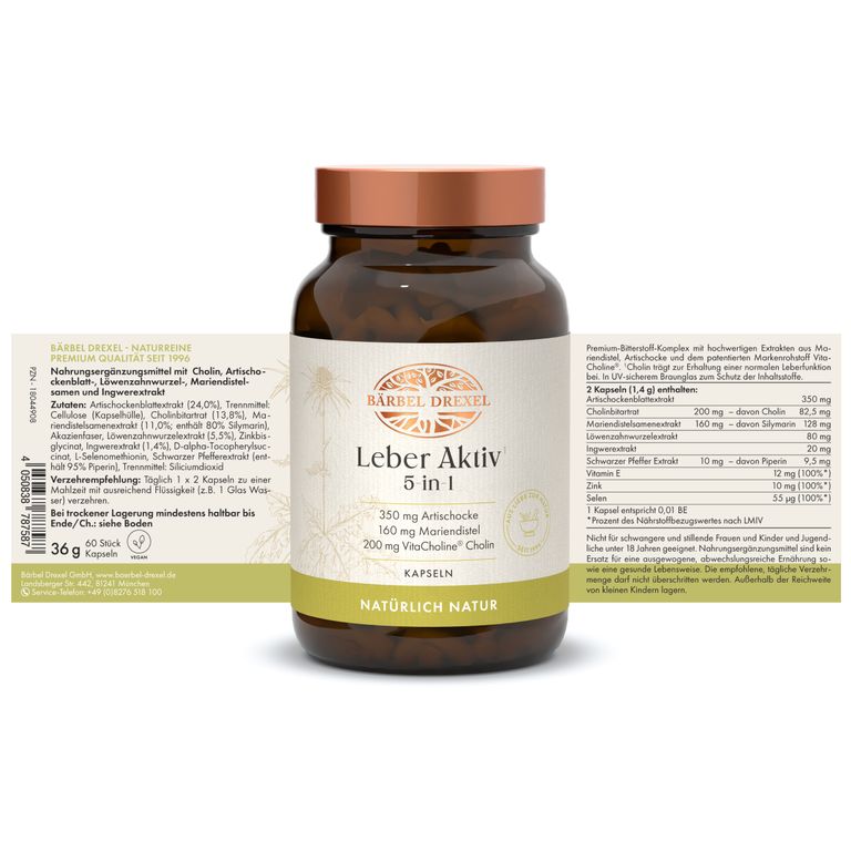 Shopapotheke Leber Aktiv 5-in-1 Kapseln Von Bärbel Drexel