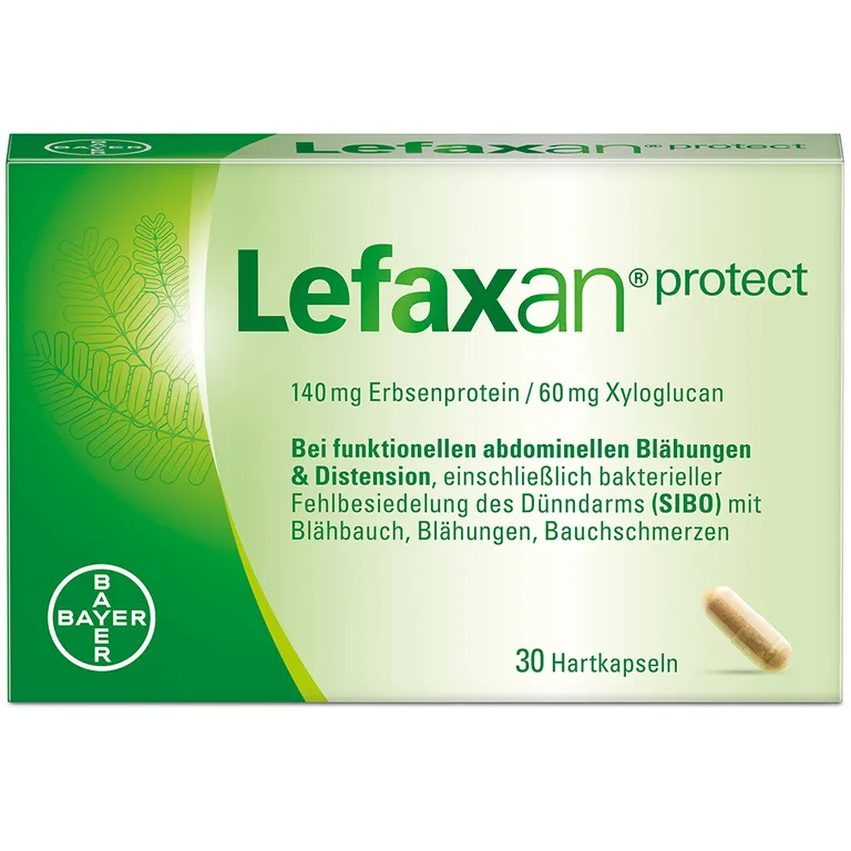 shopapotheke Lefaxan® protect bei wiederkehrenden funktionellen Blähungen und Blähbauch