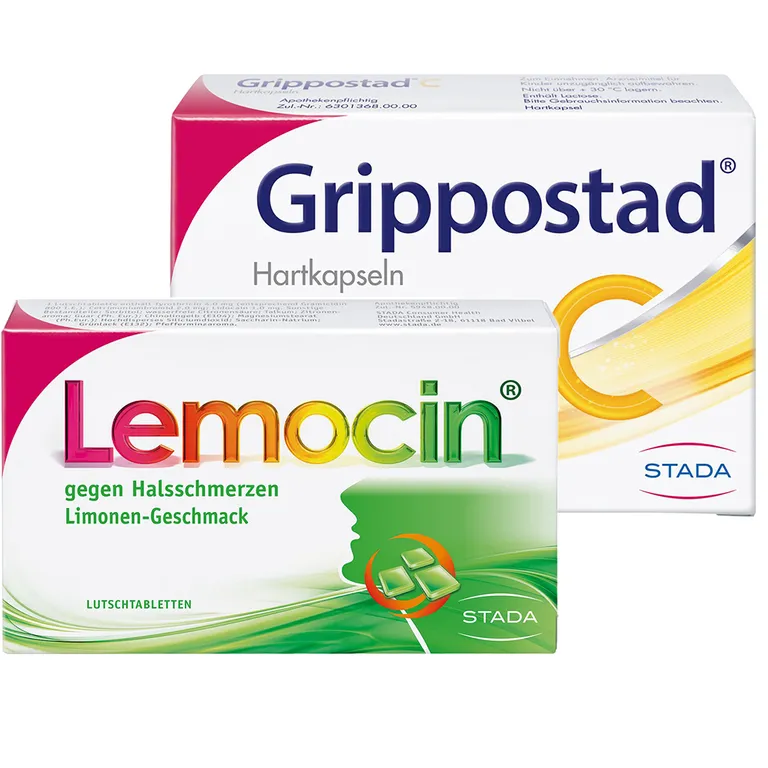 shopapotheke Lemocin gegen Halsschmerzen + Grippostad® C Hartkapseln