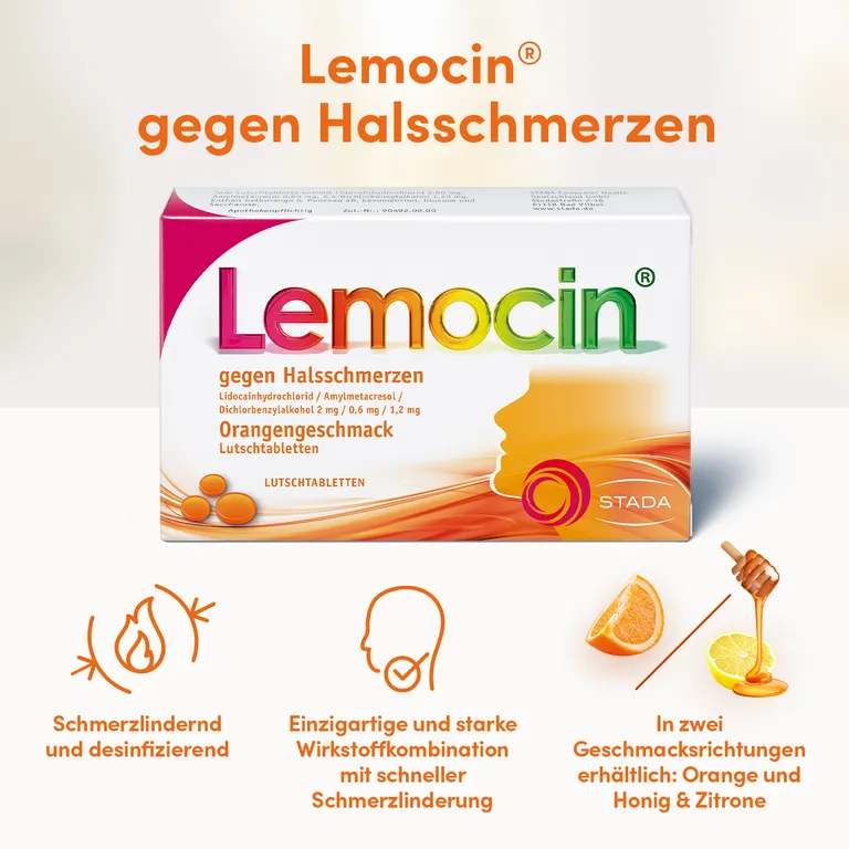 Shopapotheke Lemocin Gegen Halsschmerzen Orangengeschmack