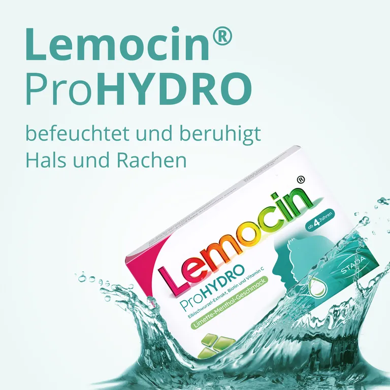 Shopapotheke Lemocin® ProHYDRO Für Zwischendurch – Lutschtabletten Mit Vitamin C Biotin Und Eibischwurzelextrakt Zur Beruhigung Und Befeuchtung Von Hals Und Rachen