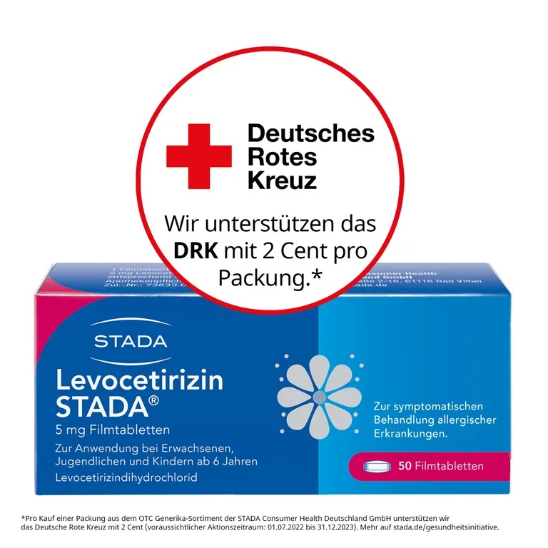 Shopapotheke Levocetirizin STADA® 5 Mg Zur Symptomatischen Behandlung Allergischer Erkrankungen