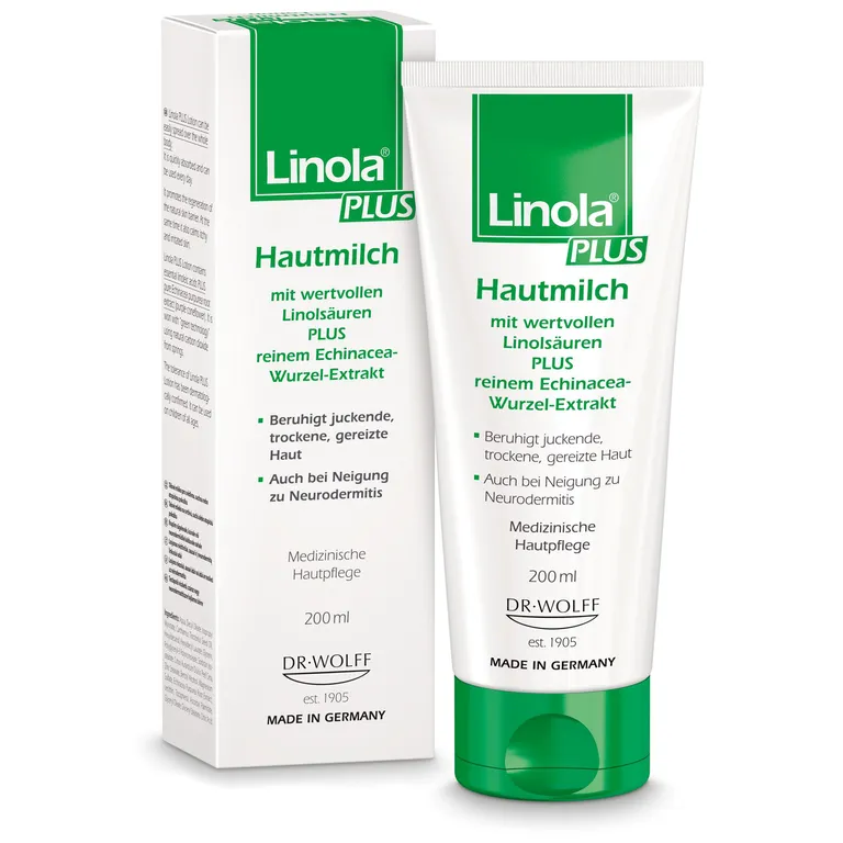 shopapotheke Linola PLUS Hautmilch - Körperlotion für juckende trockene und irritierte Haut