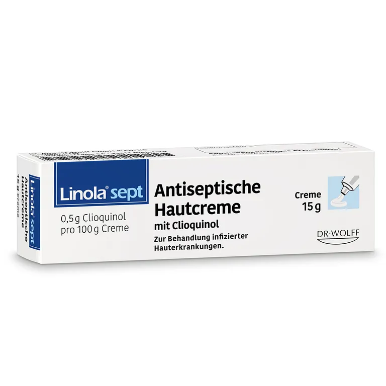Shopapotheke Linola® Sept Antiseptische Hautcreme Mit Clioquinol – Wundcreme Bei Abgeschürfter Entzündeter Oder Eitriger Haut