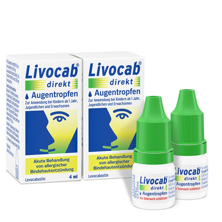 shopapotheke Livocab direkt Augentropfen bei Allergien z.B. Heuschnupfen Hausstaubmilben- oder Tierallergie