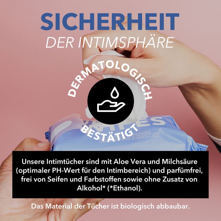 Shopapotheke Loovara Intimpflege Tücher - WET WIPES - Für Frauen 6er Pack Intim-Feuchttücher