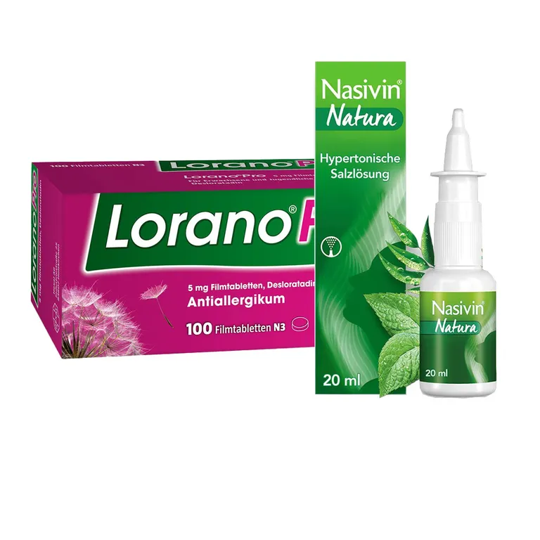 shopapotheke Lorano®Pro bei Allergie - Die Allergietablette + NASIVIN Natura Nasenspray