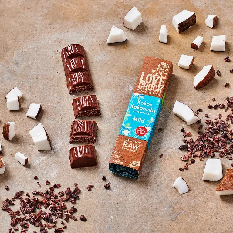 Shopapotheke LOVECHOCK Kokos Kakaonibs Mild 68% Kakao