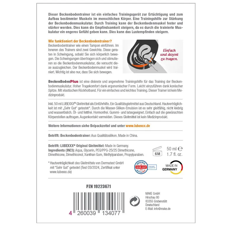 Shopapotheke LUBEXXX® BeckenBodenPlus Trainingshilfe-Set