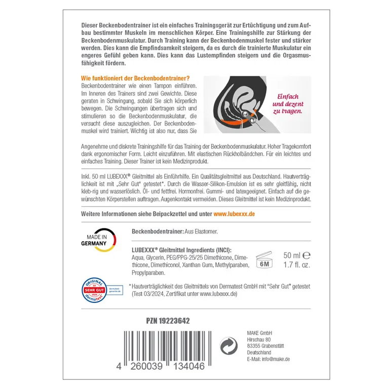 Shopapotheke LUBEXXX® BECKENBODENTRAININGSGERÄT SET