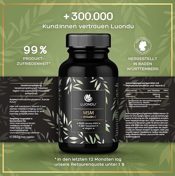Shopapotheke Luondu MSM Schwefel Tabletten + Vitamin C