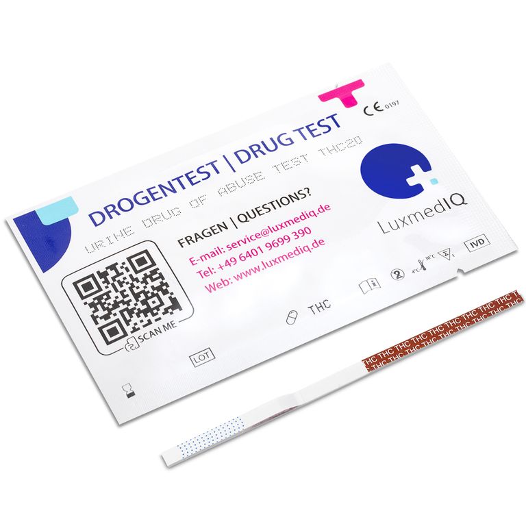 shopapotheke LuxmedIQ Drogenschnelltest für Cannabis THC - Urin Drogentest Haschisch Marihuana - Cutoff 20 ng/mL